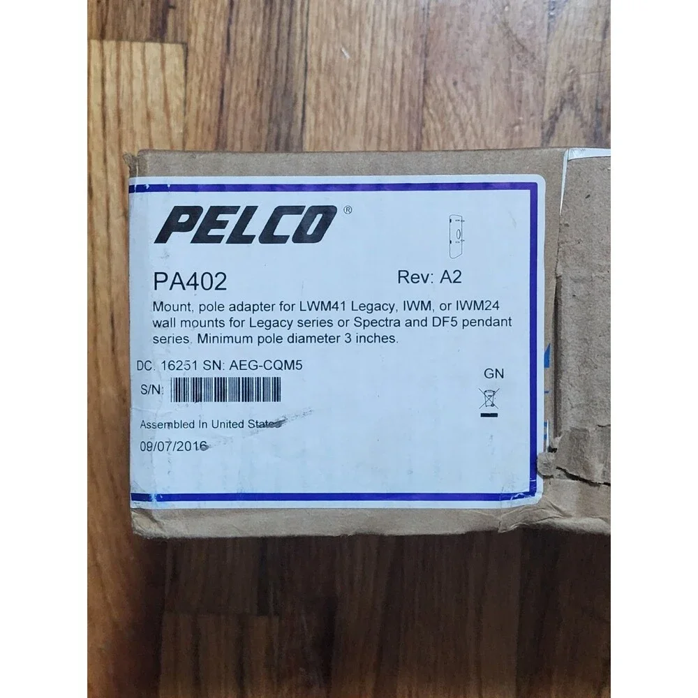 Pole Mount Adapter LWM41 Legacy IWM & IWM24 Spectra Pendants Dome Pelco PA402